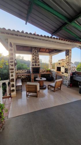 The BBQ, fire pit, and pizza oven