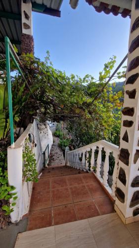 The stairs to the guest room